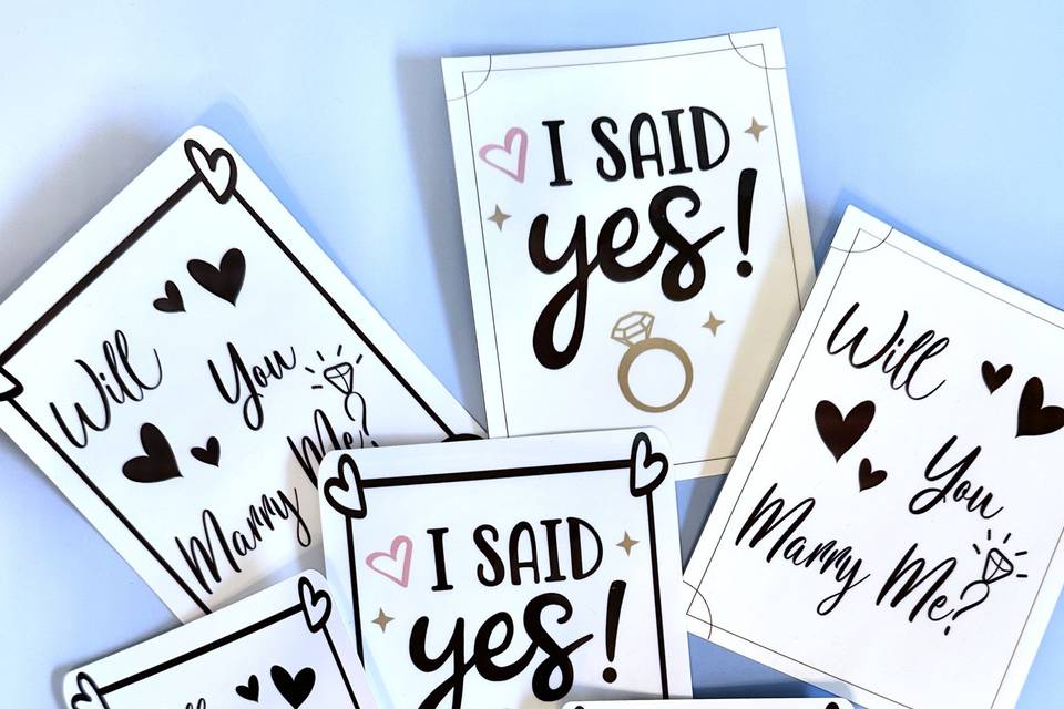 Proposal bottle labels