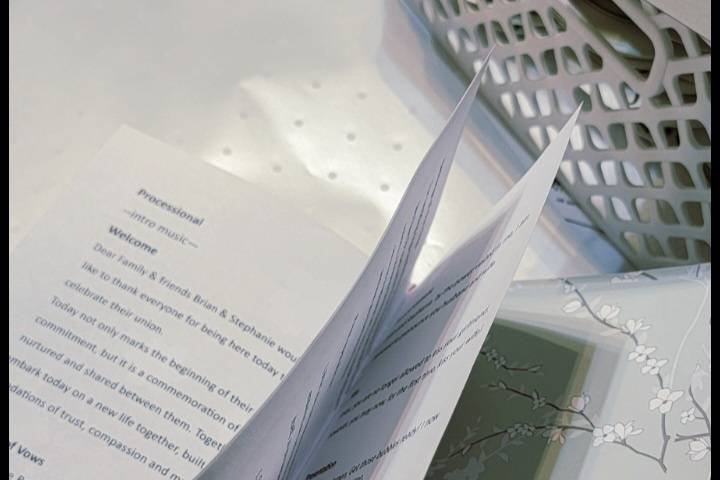 Into a keepsake booklet.