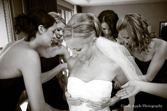 Helping the bride