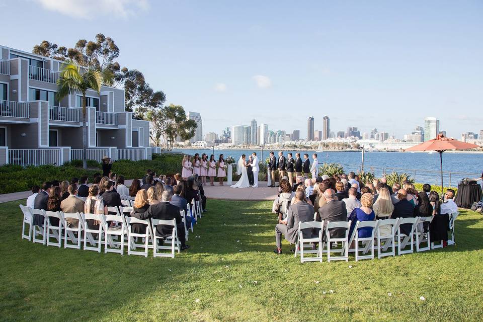 Outdoor wedding ceremony