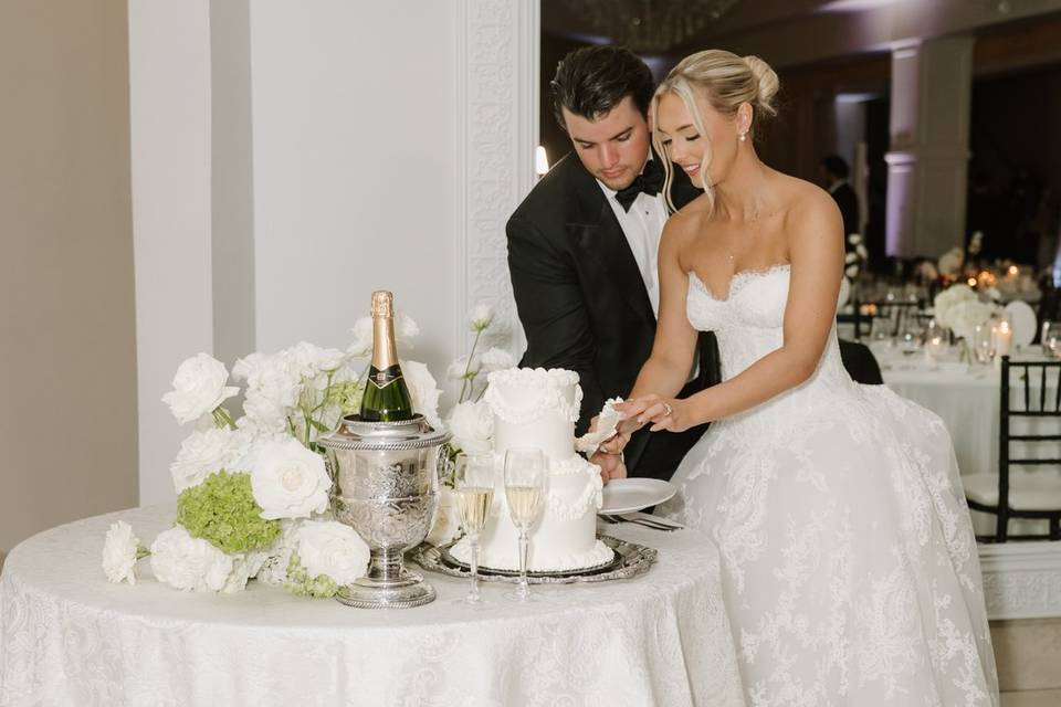 Cutting the Cake at Reception