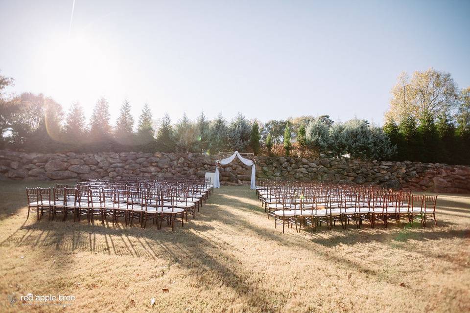 The wedding setup