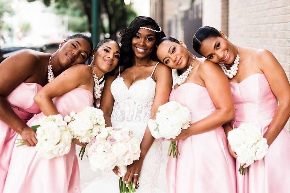 Bride and friends