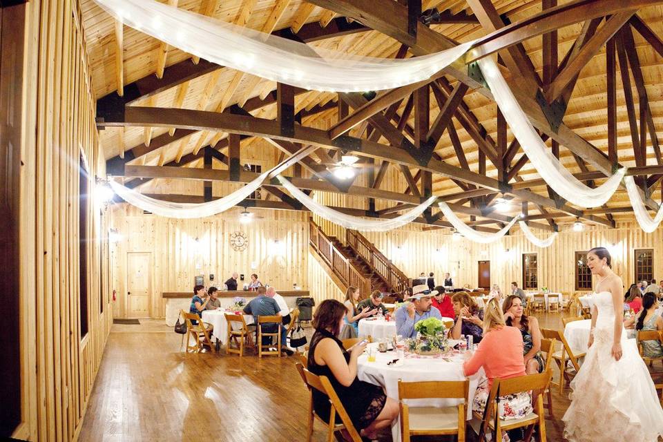 Panorama of the reception hall at Bella springs.