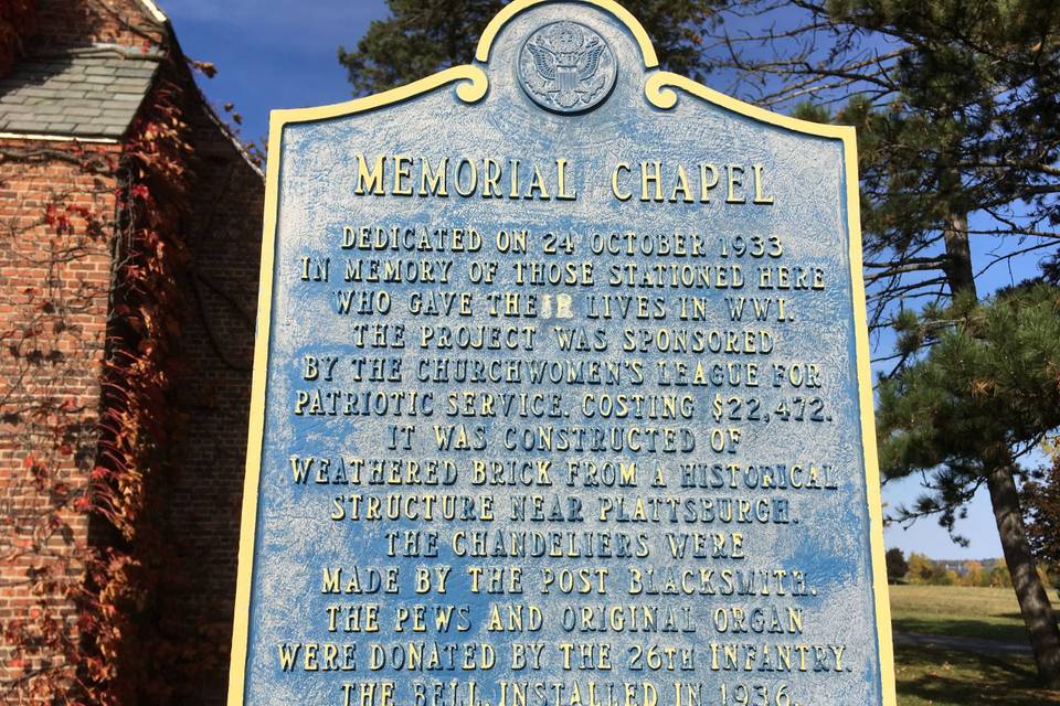 Old Base Chapel Plattsburgh, NY - Ground View