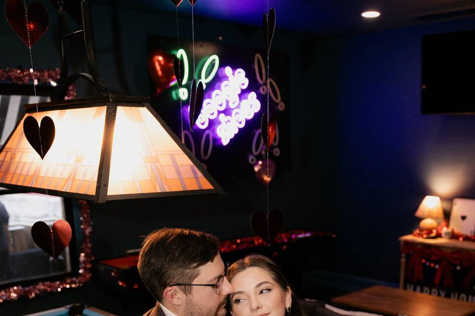 Couple in the Game Room