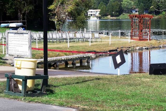 Wedding ceremony area set-up
