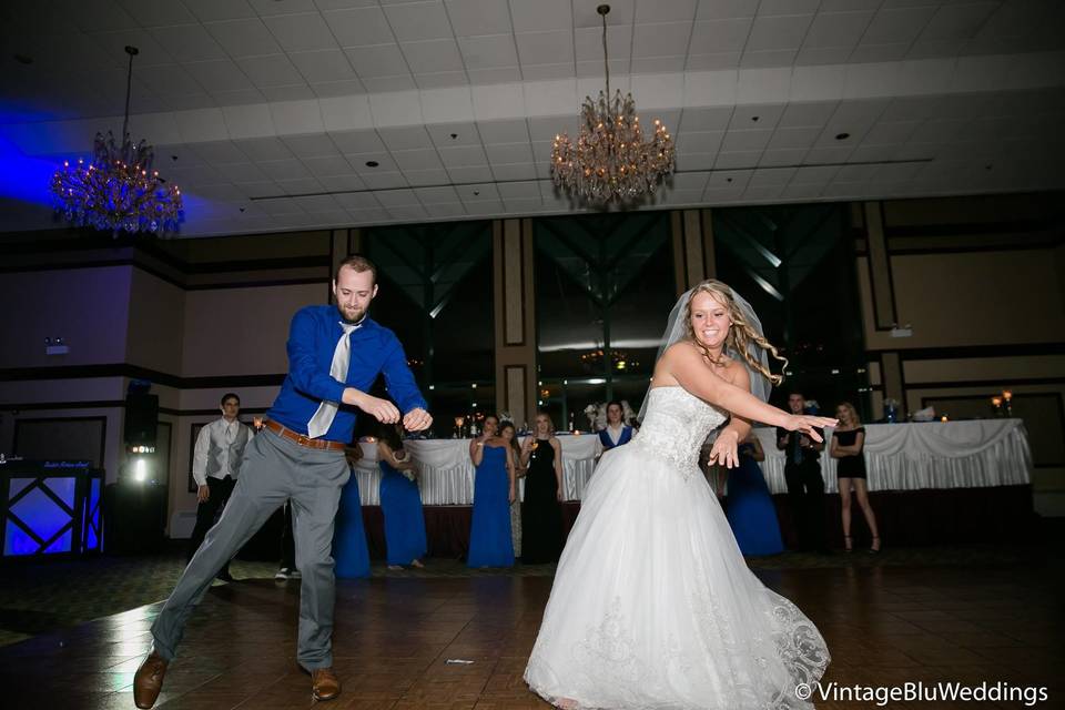 Wedding couple dancing