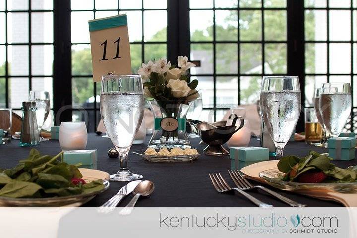 An overview of the table setting.