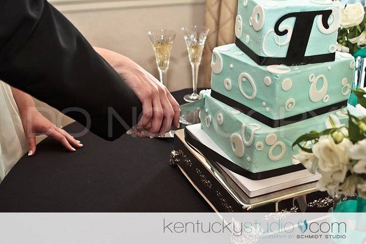 The cake cutting.