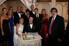 The bride and groom