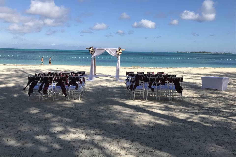 Simple beach wedding