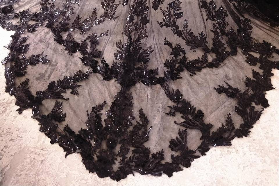 Black Gown with Train