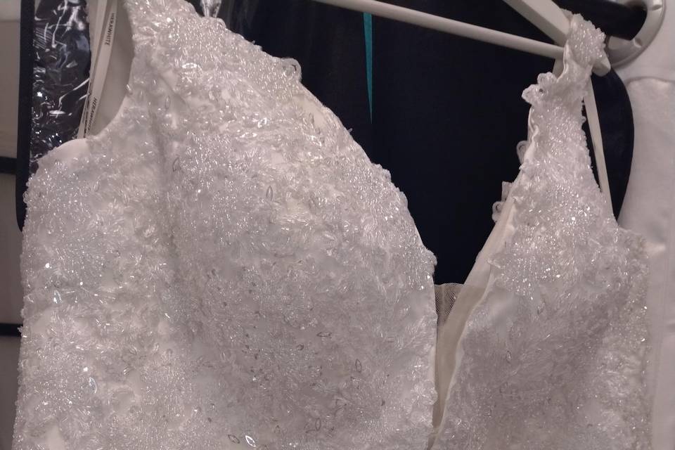 HAND sewn Beaded Lace