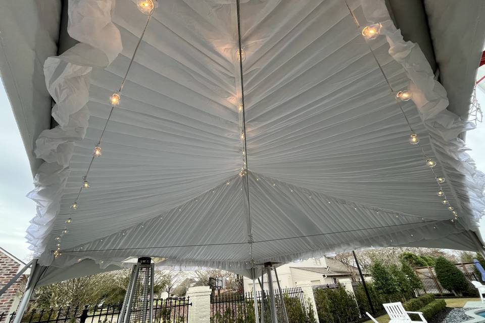 Tent Liner with Bistro Lights