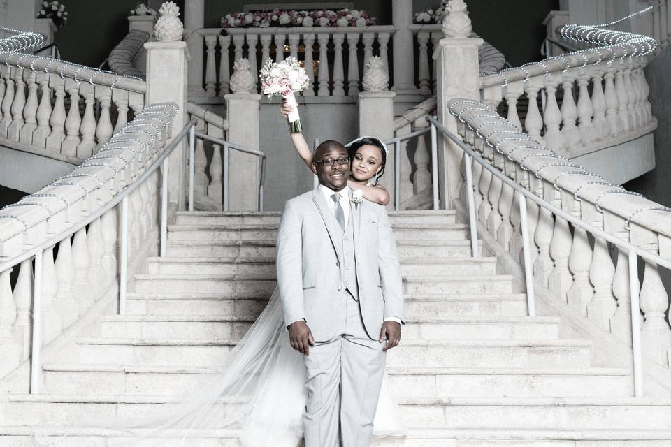 The couple on the staircase