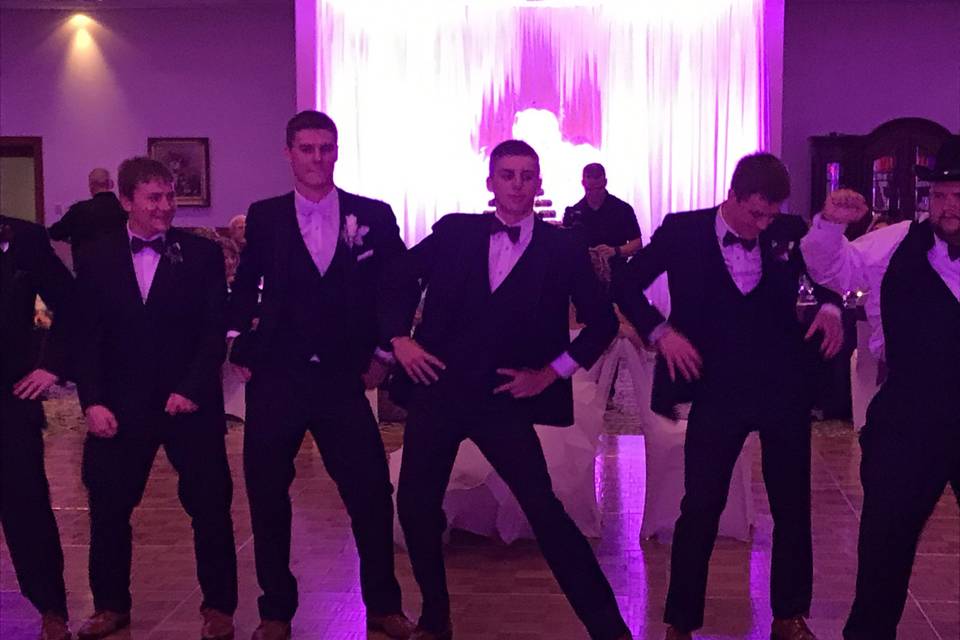 The groom with his groomsmen