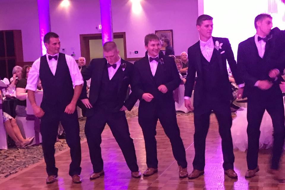 The groom with his groomsmen