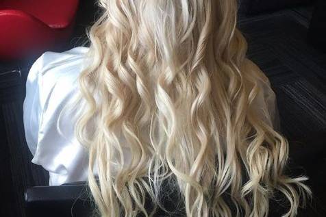 Long blond curls