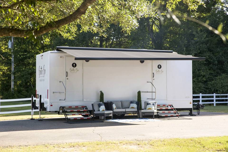 Trailer with lounge area
