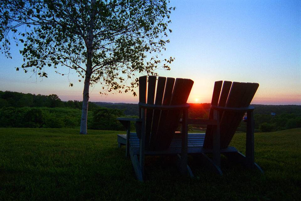 Sunsets at the Farm are magical. All reception sites on the property have westerly views.