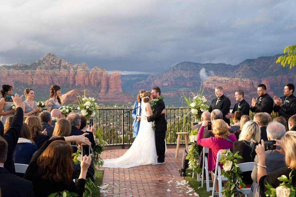 Outdoor wedding ceremony