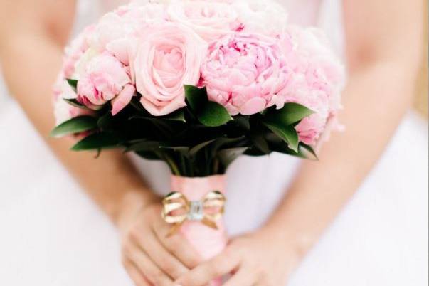 Pink bridal bouquet