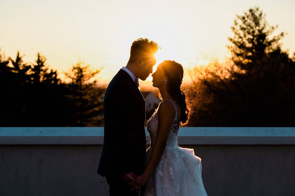 Sunset wedding