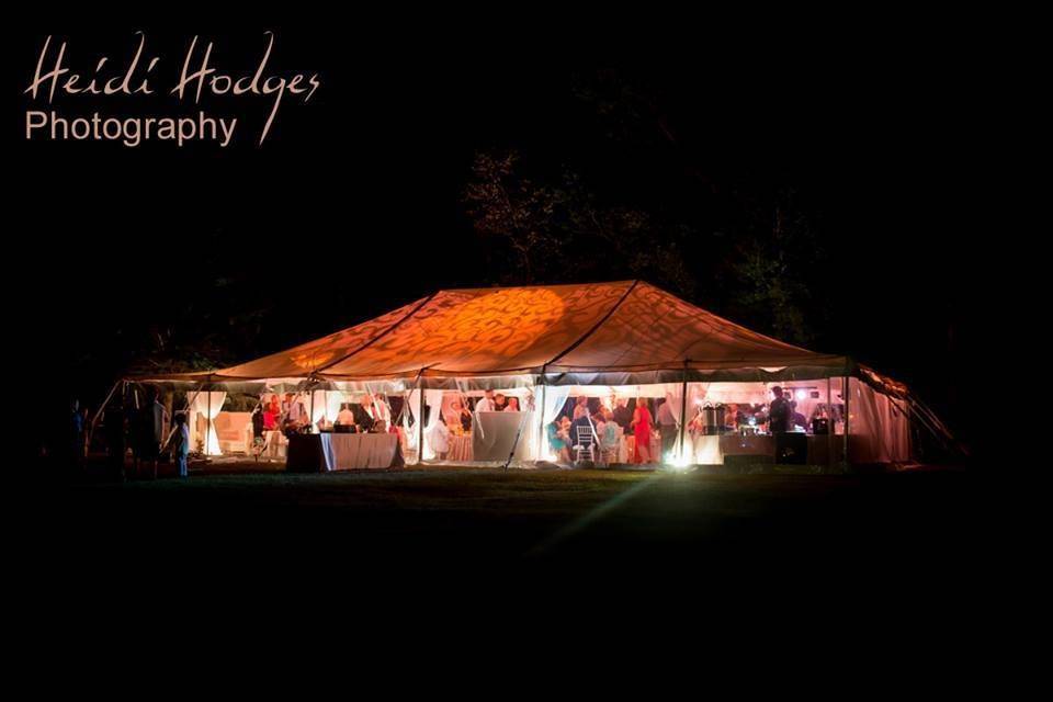 The tent at night