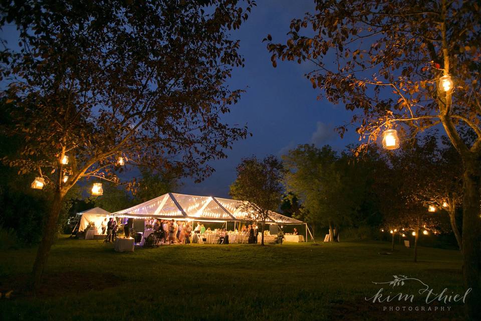 The tent at night