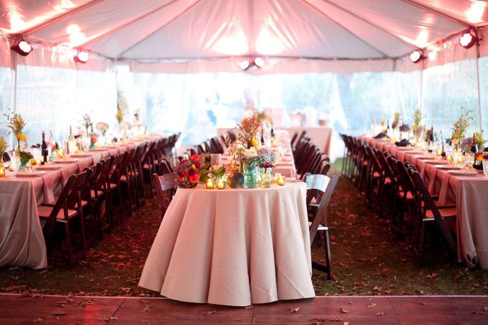 Long table for guests