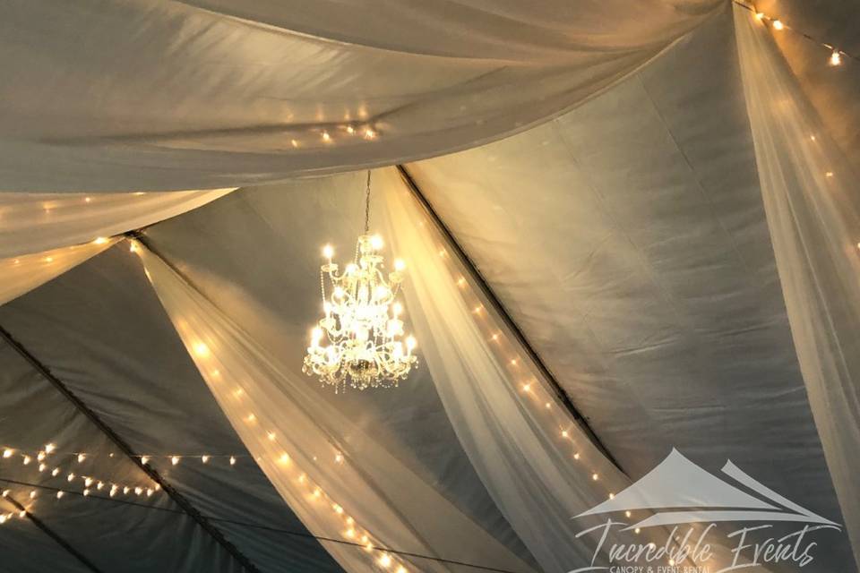 Canopy with Chiffon Cafe Light