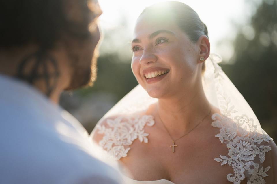 Happy bride