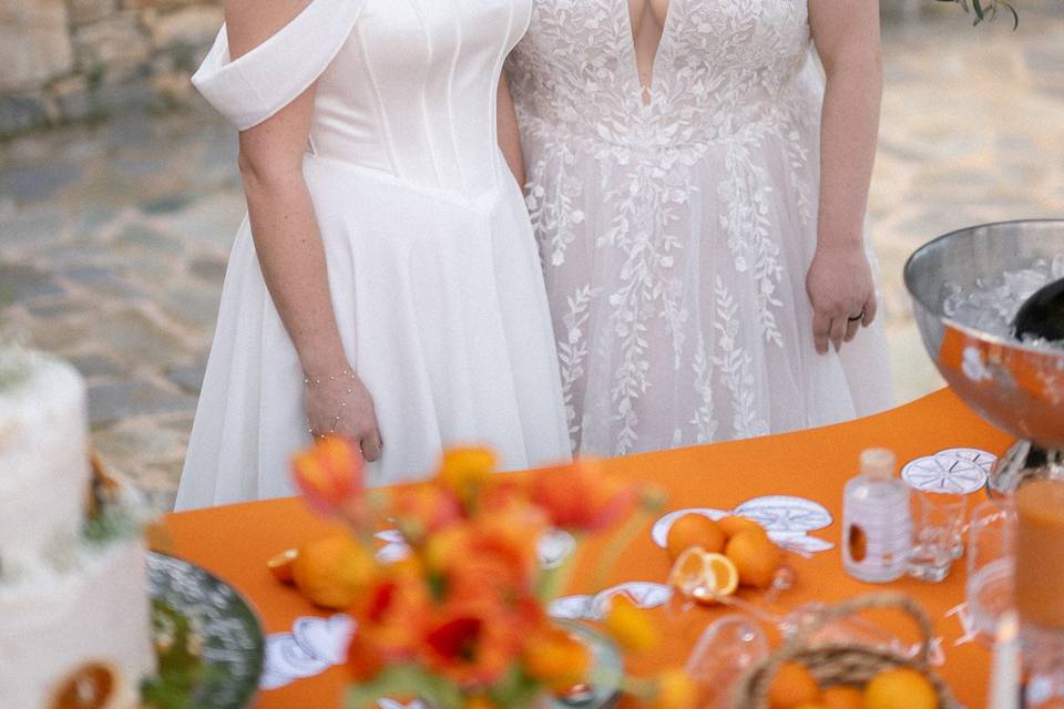 Brides on the island of Crete