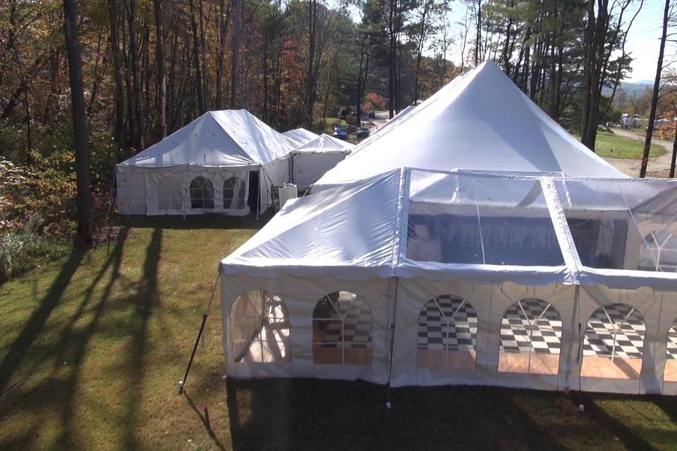 Multiple tent set-up