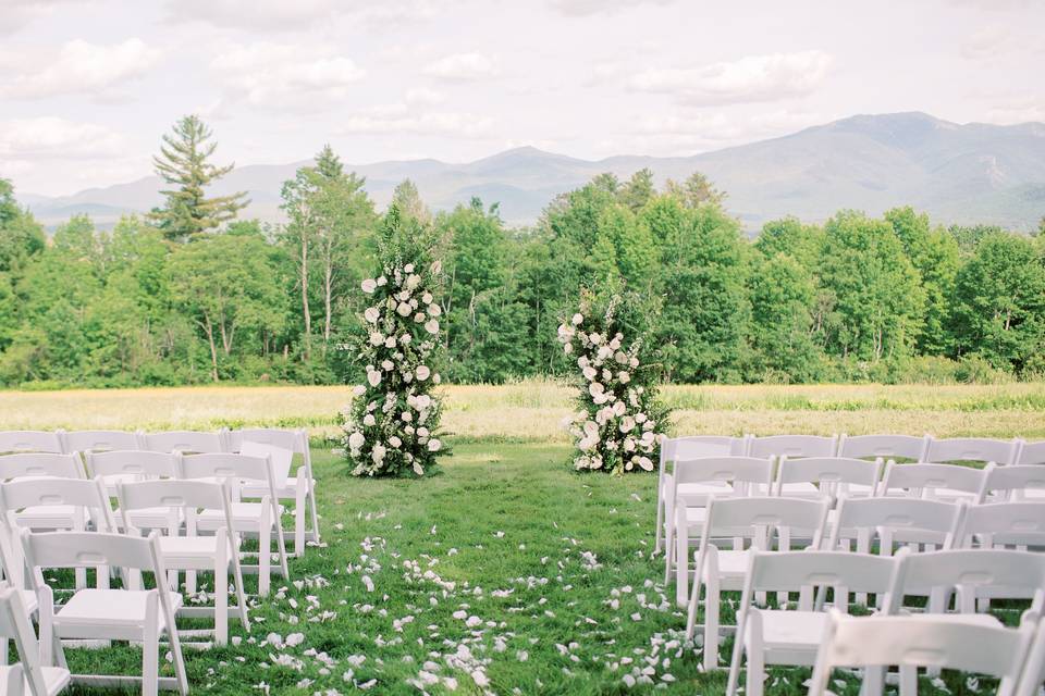 Garden Chairs Wedding Ceremony