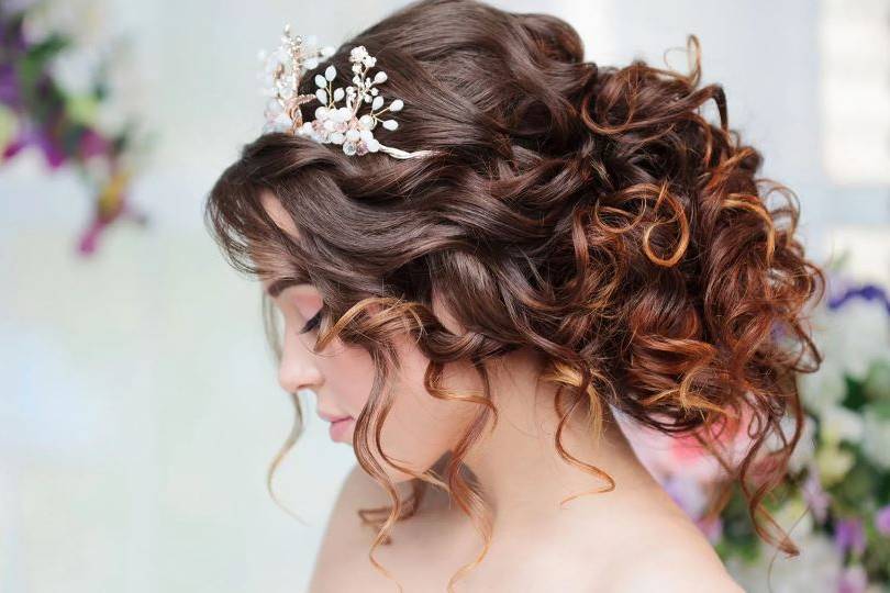 Curly updo