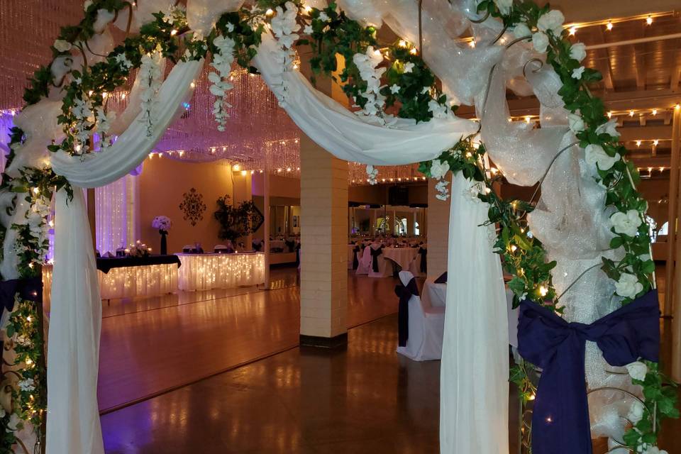 Arch and lighted tables