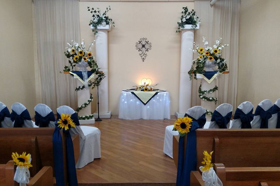 Chapel decorated in your theme