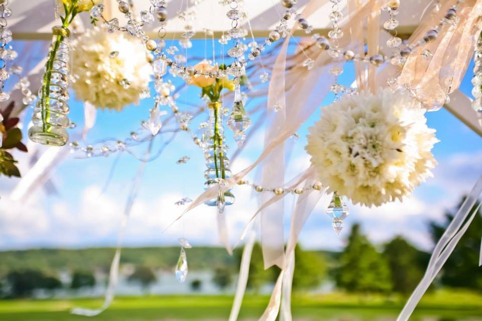 Hanging flower decor