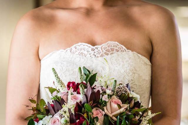 Bride holding her bouquet