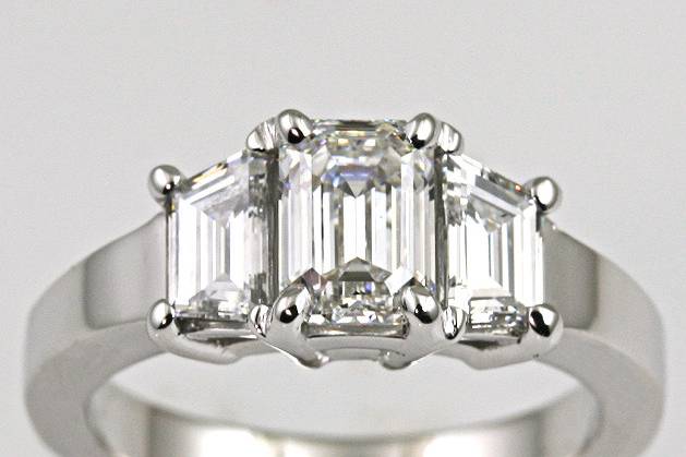 Three Diamond Engagement Ring — Quercus Raleigh Custom