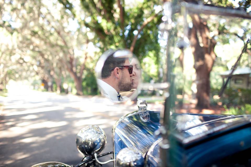 Vintage wedding ride