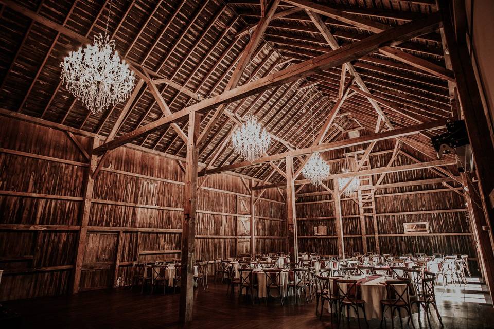 Rustic reception set-up