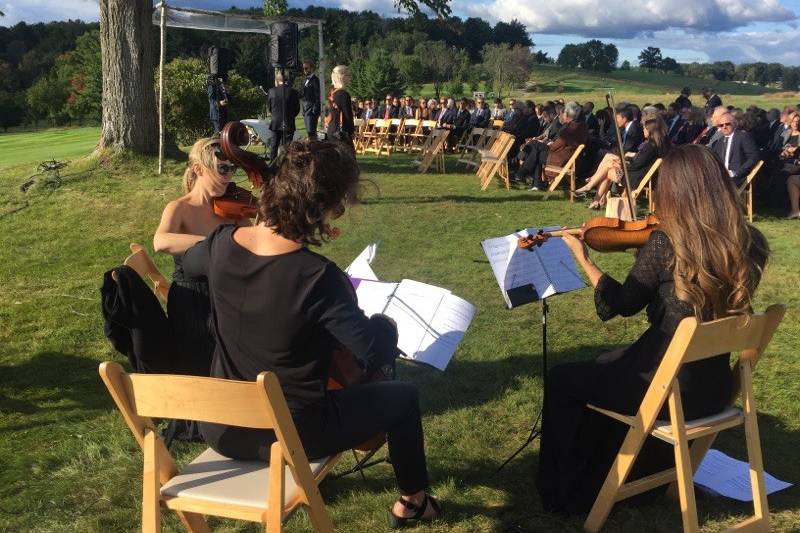 Performing by the ceremony