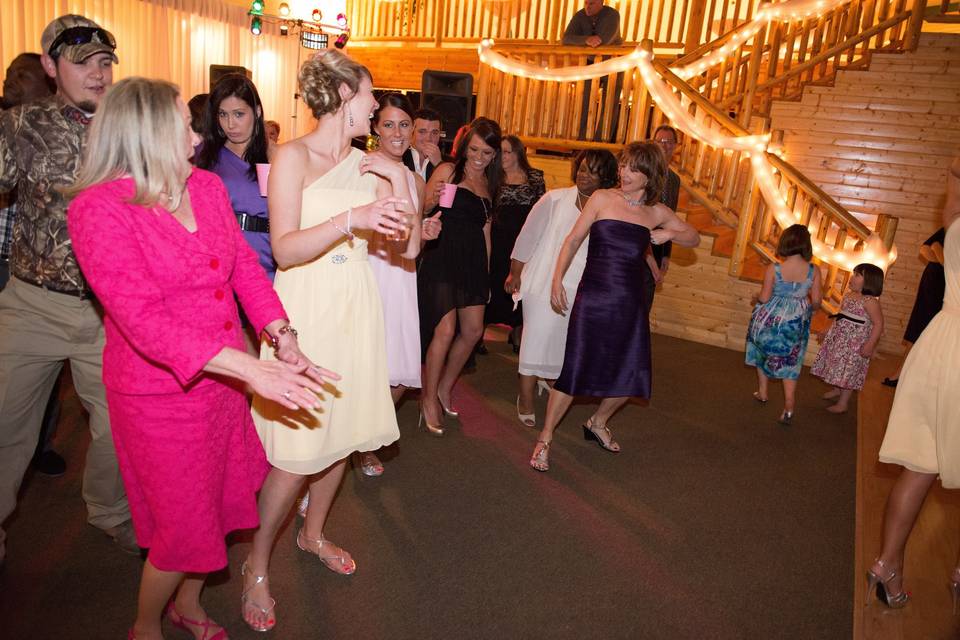 Guests dancing