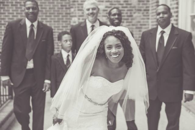 Bride jumps in Groom Shot