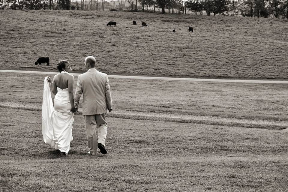 The bride and groom