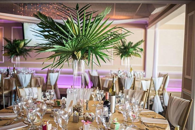 Tall Palm Centerpieces