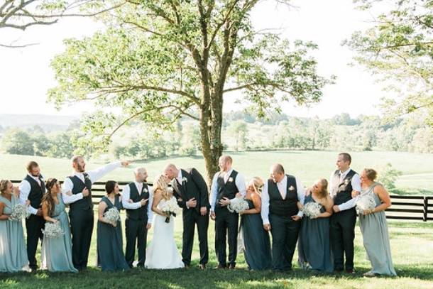 The bride and groom